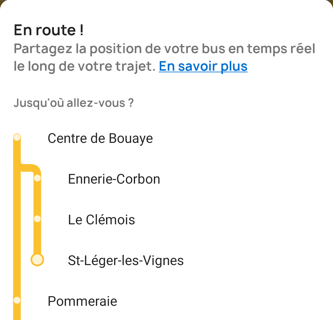 Choisir son arrêt de descente